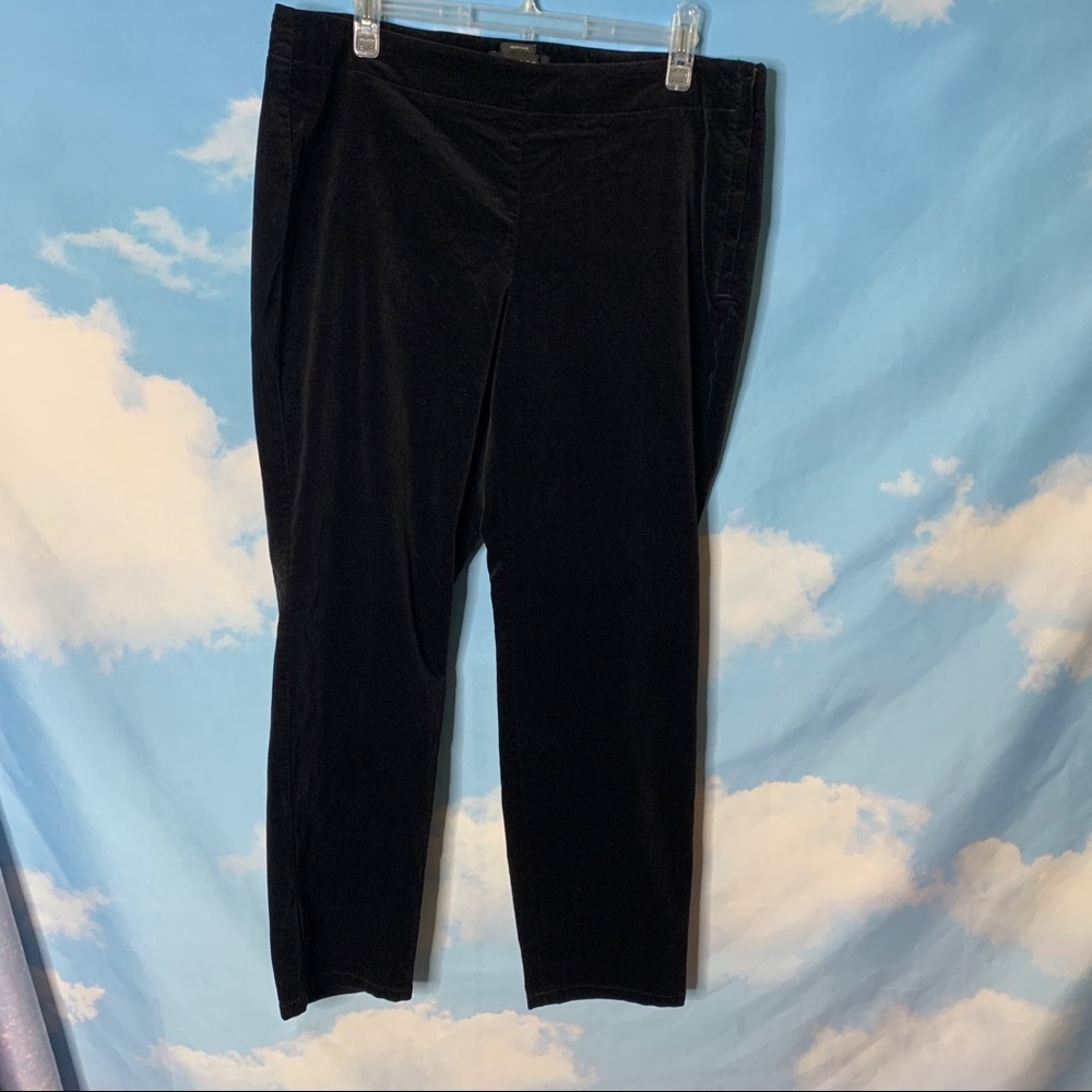 Talbots- Black Velvet Like Pants size 16 WPetite